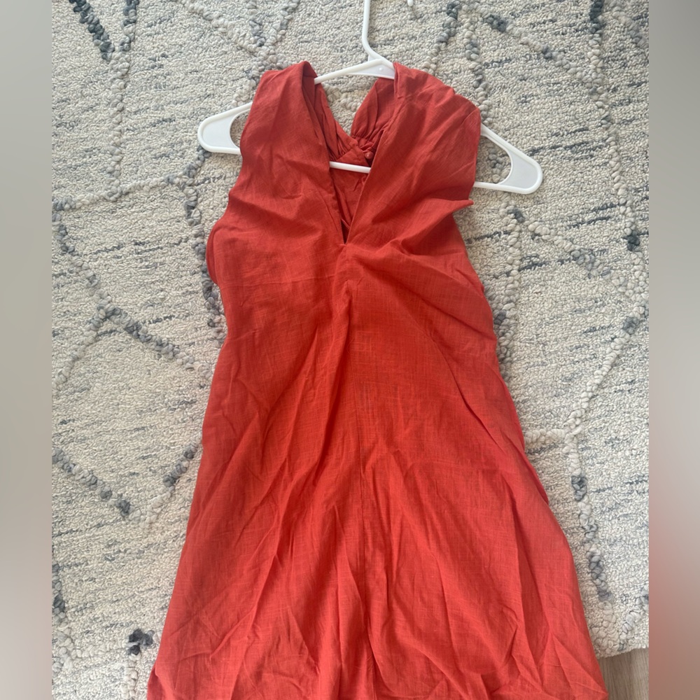 NWT orange linen CupShe dress
